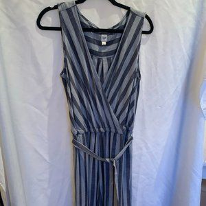 Linen and Cotton Sleeveless Jumpsuit - GAP - Size Medium